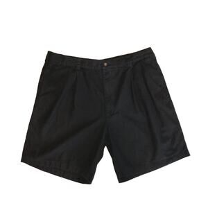 Vintage Expressions Women's Plus Size Linen Shorts Black 40 Summer Chic Style